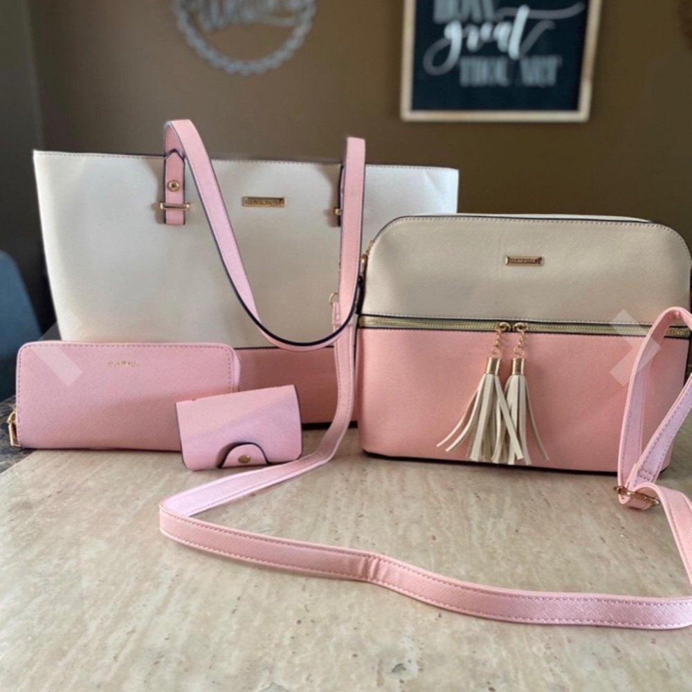 Women’s Handbag Purse Wallet 4 pc Set